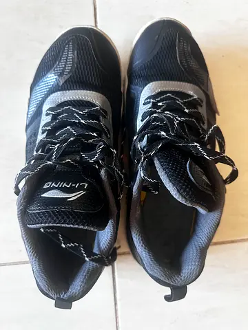 Used Li-Ning Mens Badminton Shoes - Black, Size EU 42