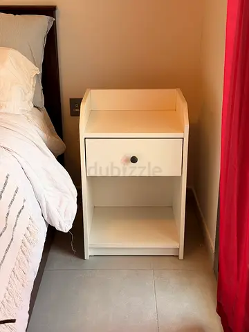 White bedside table ikea