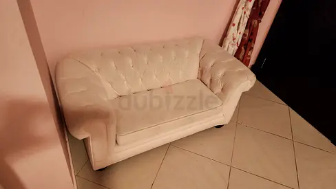 Potter Barn child Two-seater cream fabric sofa - good condition