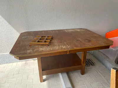 Free wooden dining table  6 chairs