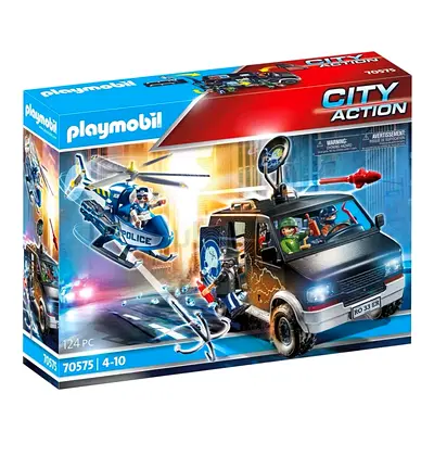 Playmobil City Action 70575 Police Helicopter Chase Van Set (124 pcs)
