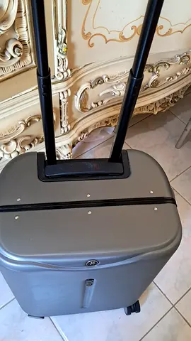 Miamily charcoal Grey hard-shell carry-on suitcase with telescopic handle
