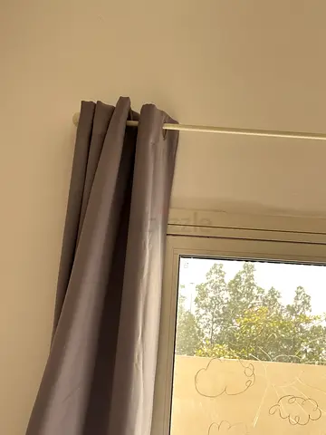 Grey blackout curtains - used, good condition (single panel)