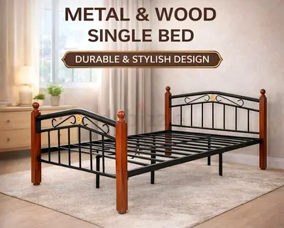 Brand new Double size wooden steel bed frame Available