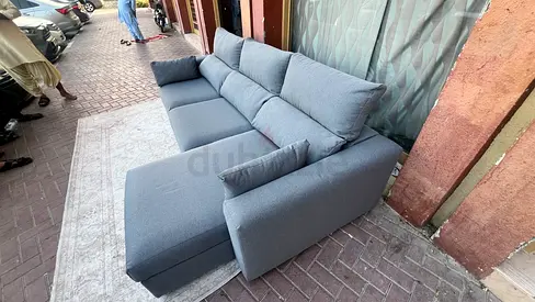 IKEA Esklstuna L Shape Sofa Bed Dark Gray