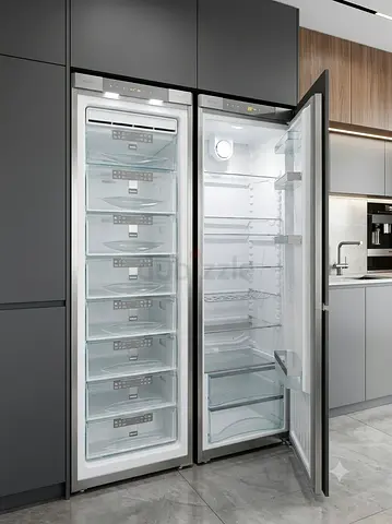 Miele Freestanding Upright Fridge Freezer Set – Premium German Quality
