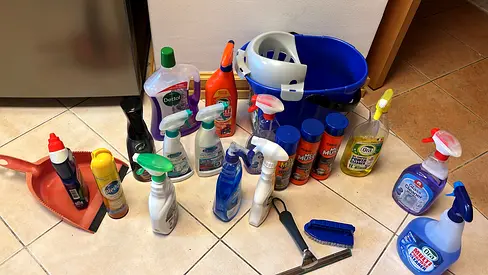 Bundle of household floor and surface cleaners - various brands (used)