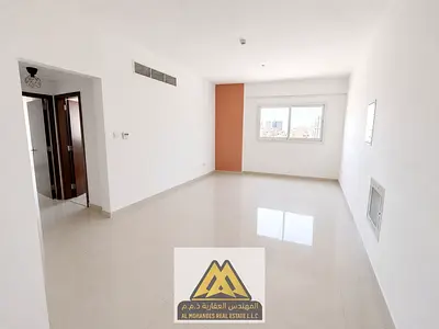 A fantastic one-bedroom apartment with a master living room for annual rent near Ajman Corniche, including parking.