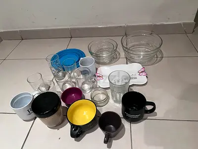 Glass containers cups mugs glass