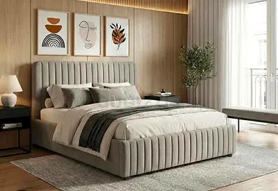 Modren design King size Luxury Family bed With Mattress Available
