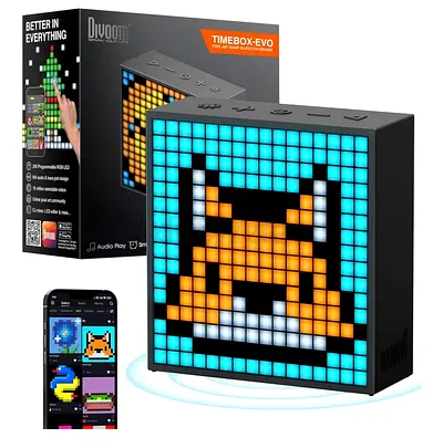 Divoom Timebox-Evo Pixel Art Bluetooth Speaker - Black