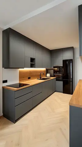 Matte Kitchen cabinet with island - New custom made kitchen cabinet