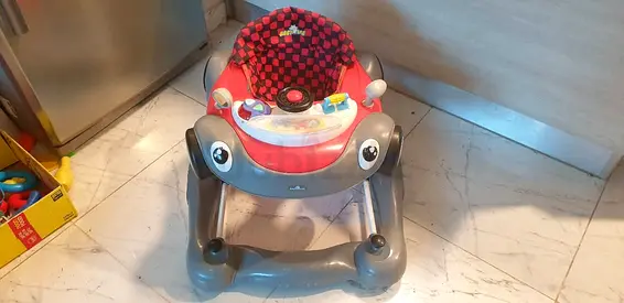 Baby Walker with Activity Tray and Wheels - Good Condition