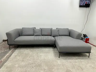 Excellent condition marina home grey color lshape sofa