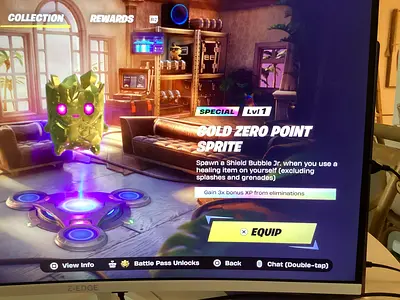 Gold zero point sprite (in game Fortnite)
