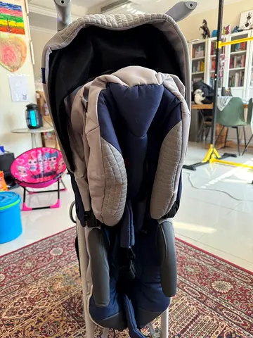 Lightly used navy and grey standard baby stroller/pram
