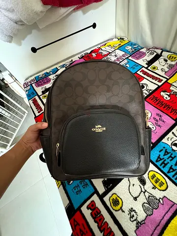 Coach Signature Canvas Small Backpack - Brown/Black
