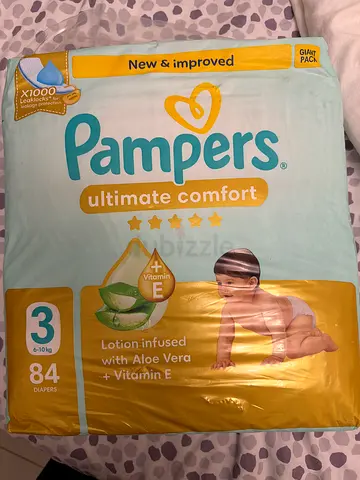 Pampers Ultimate Comfort Size 3 - Pack of 84 Diapers (Sealed)