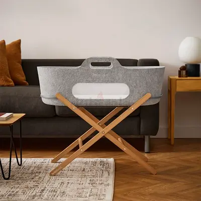 Snuzbaskit Grey Moses Basket