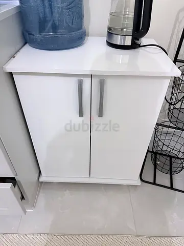 Compact White Asian-Style Cabinet - Good Condition