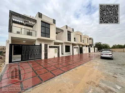 Villa for sale in Ajman, Al Helio area, including registration fees. It consists of 5 master bedroo