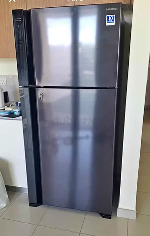 Hitachi Double Door Refrigerator - Good Condition, 2-Door Top Freezer (Gray) free home delivery