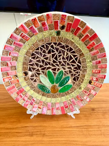 Decoration piece of glass tile mosaic