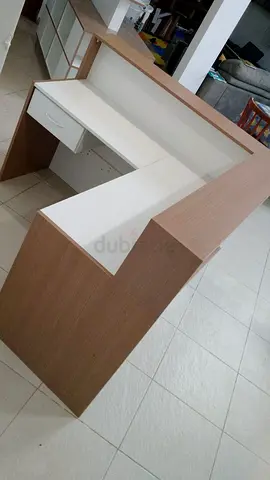 Reception Counter / Office Front Desk in Light Wood custom made