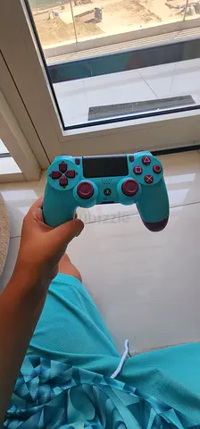 Blue and purple ps4 controller
