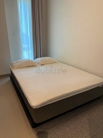 Portable Bed Frame with IKEA Mattress Topper  Mattress - FIRE SALE
