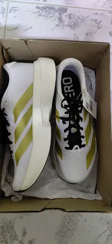 Adidas Adizero Running Shoes in White and Gold