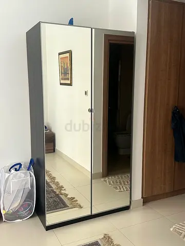 Ikea two-doors mirrored wardrobe / armoire in good condition