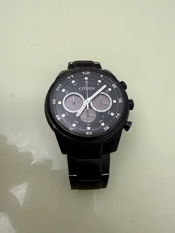Black Citizen chronograph mens watch, good working condition