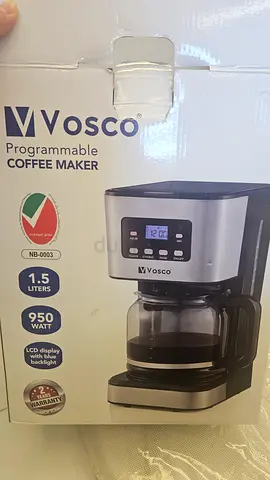 New in box.   Drip Coffee Maker 1.5L — 950W, LCD, 12-Hour Timer