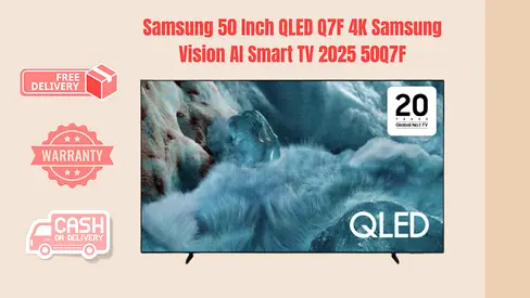 Samsung 50 Inch QLED Q7F 4K Samsung Vision AI Smart TV 2025 50Q7F