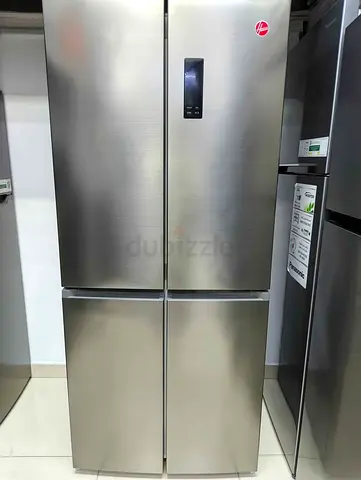 Hoover Stainless Steel 4-Door French Door Refrigerator - Large Capacity 80cm Width Size