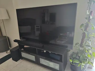 65 inch Hisense LED TV with soundbar and subwoofer - good condition