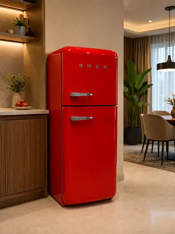 Red SMEG Retro Fridge Freezer - Good Condition