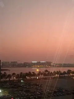 Annual rent in Sharjah Al Khan One bedroom master apartment with spacious living room direct sea vie