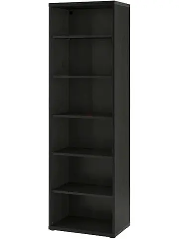 Ikea Tall Black 6-Shelf Bookcase / Storage Unit - Good Condition