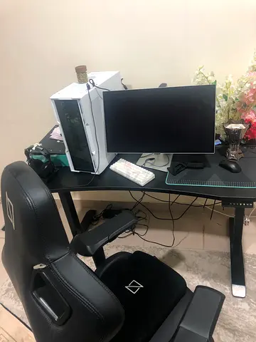 Gaming Desktop Setup with Monitor and Accessories