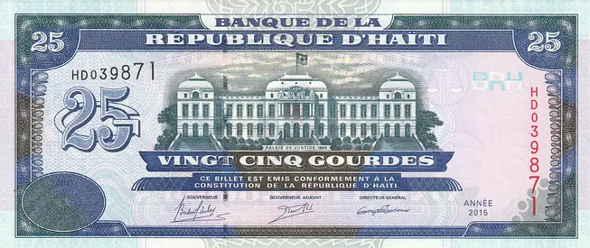 HAITI 25 GOURDES BANKNOTE 2015