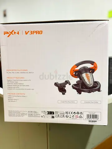 PXN V3 Pro Gaming Racing Steering Wheel with Pedals  Gear Shifter | PC | PS4 | Xbox | Switch