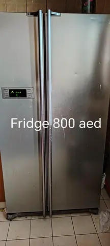 Silver Side-by-Side Fridge - Good Working Condition