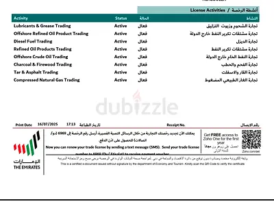 Petroleum license for Sale