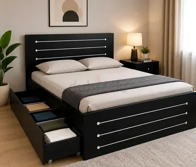 Brend New Queen size.150×190.Drawer storage bed frame available