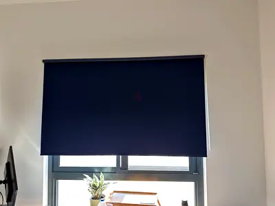 Roller blind 180cm and rod with multiple curtains