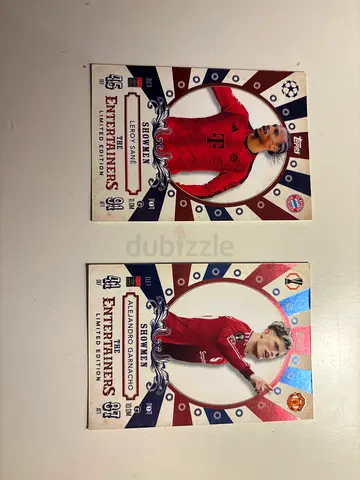 Limited edition The entertainers match attax cards