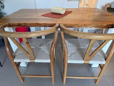 Custom made wooden dining table set