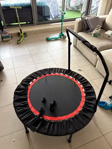Mini Fitness Trampoline with Adjustable Handle - Good Condition